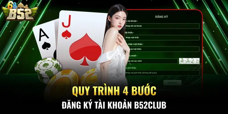 Quy trình 4 bước đăng ký tài khoản B52CLUB
